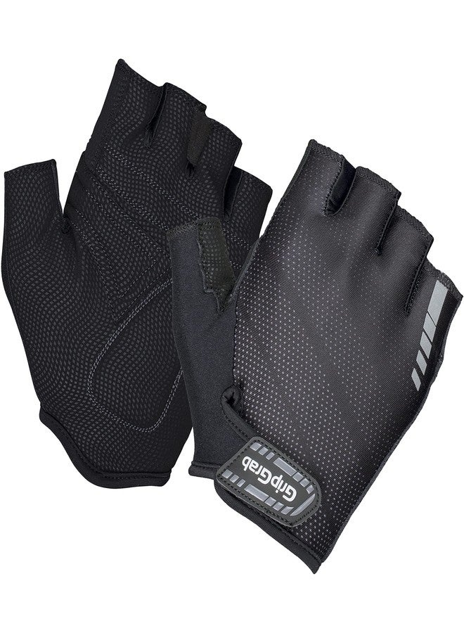 GripGrab Rouleur Entry-Level Short Finger Padded Summer Cycling Gloves Fingerless Cushioned Bicycle Mitts Pull-Off Tabs - Image 1